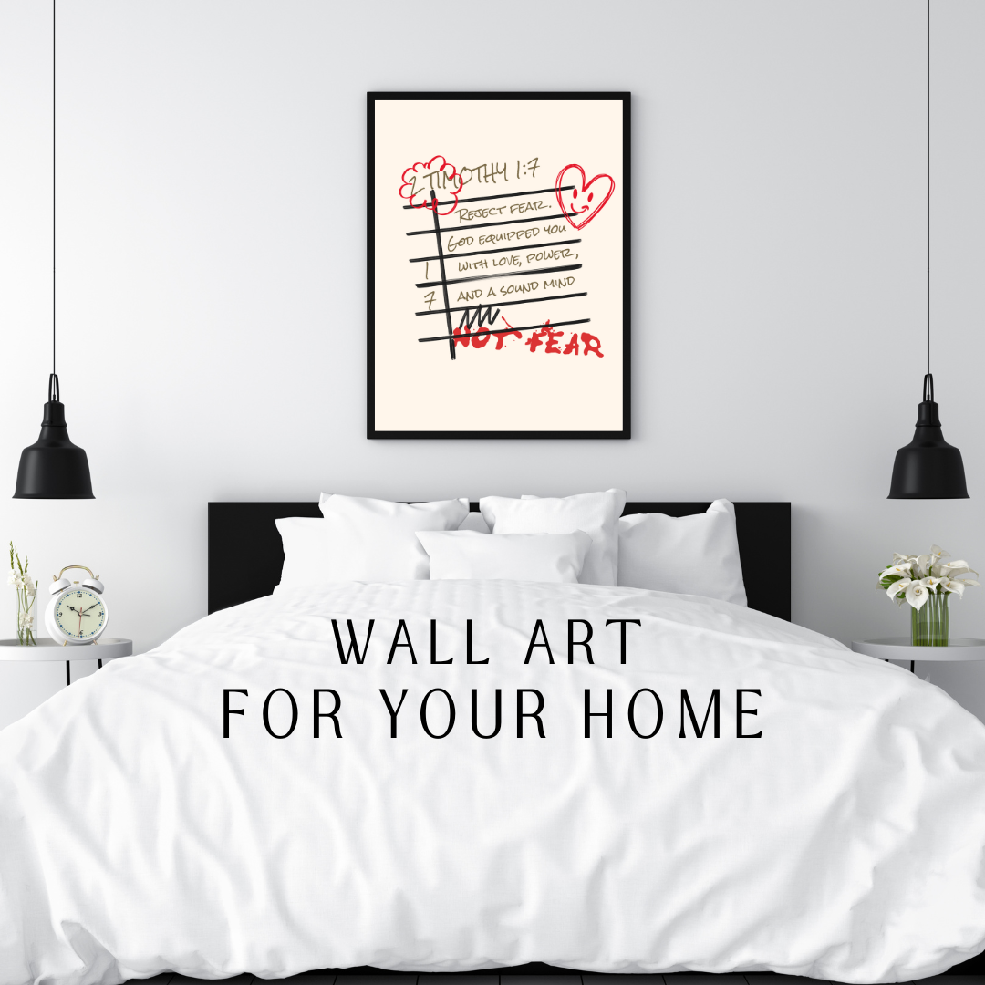 Reject Fear (2 Timothy 1:7) - Digital Print